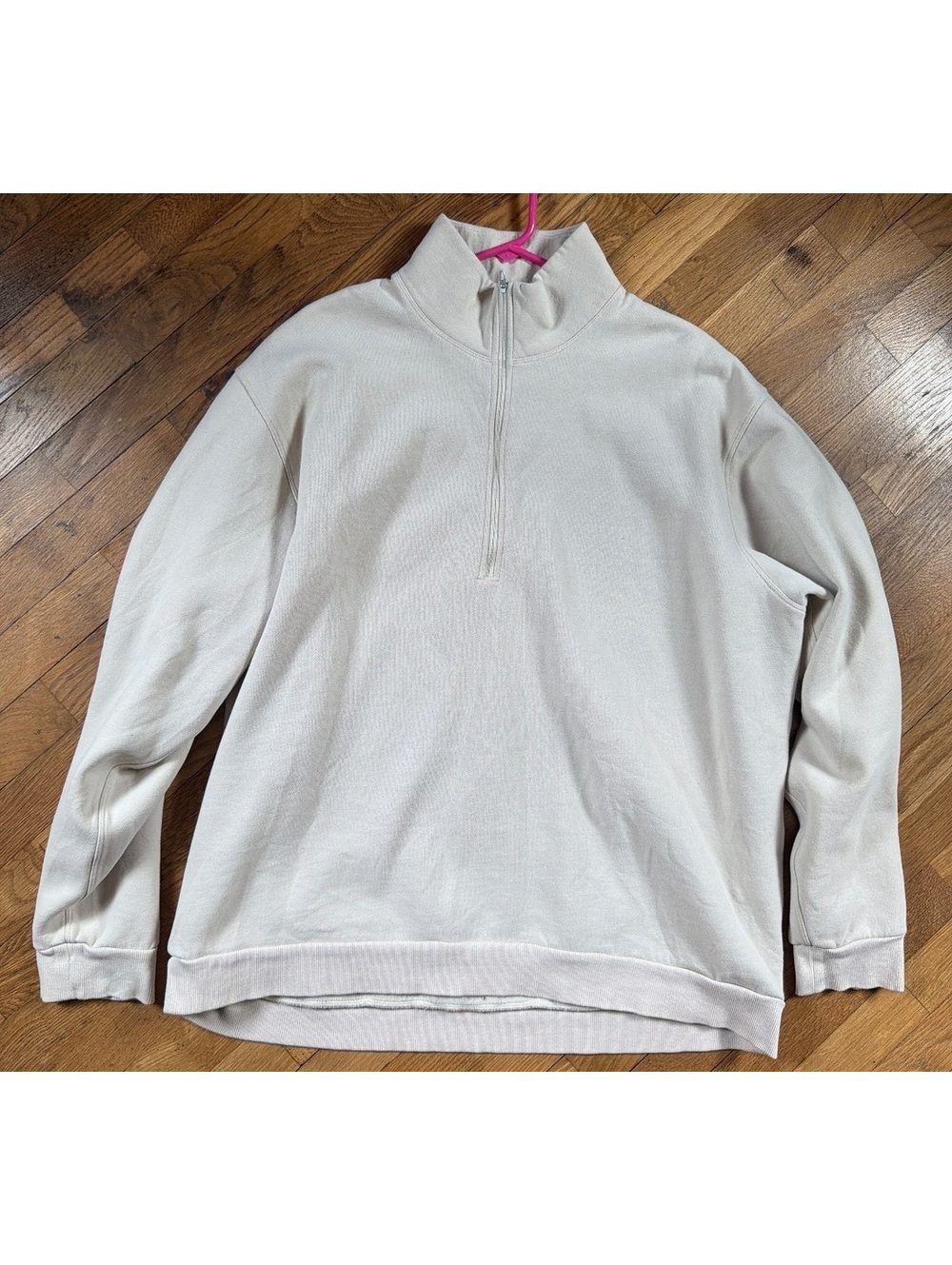 2XL - Men - Lululemon Half-Zip Pullover Sweatshirt Cream